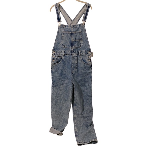 NWT FP We The Free Bibs. Ziggy Denim Overall Straight Leg. Sz. M - Picture 5 of 16